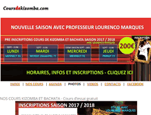 Tablet Screenshot of coursdekizomba.com